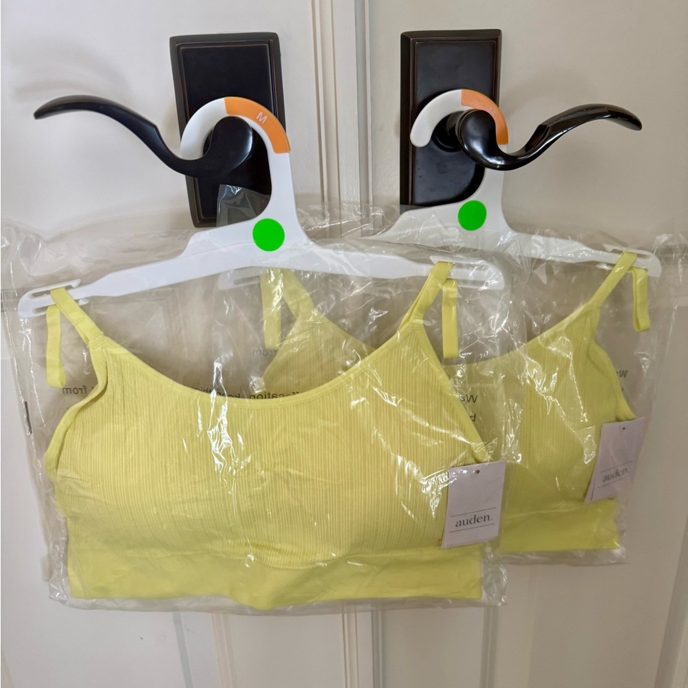 2 Auden Bright Yellow Seamless Bras
